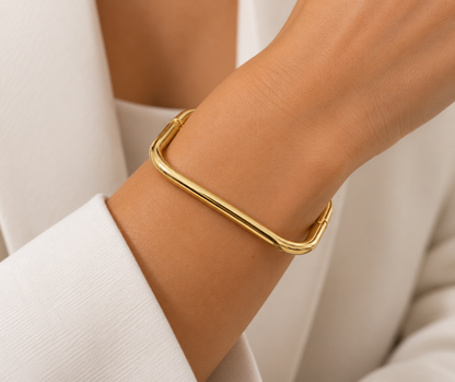 Bracelete Quadrado Click Ouro 18k