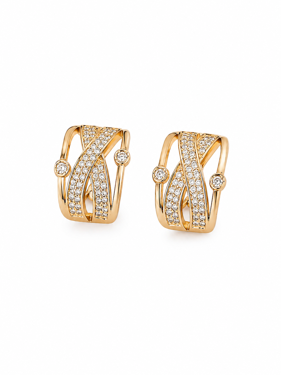 Brinco Golden Twist Rose