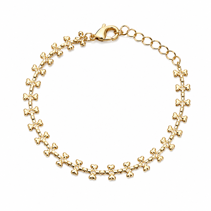 Pulseira Mini Duplo Coração MontClair Ouro 18k