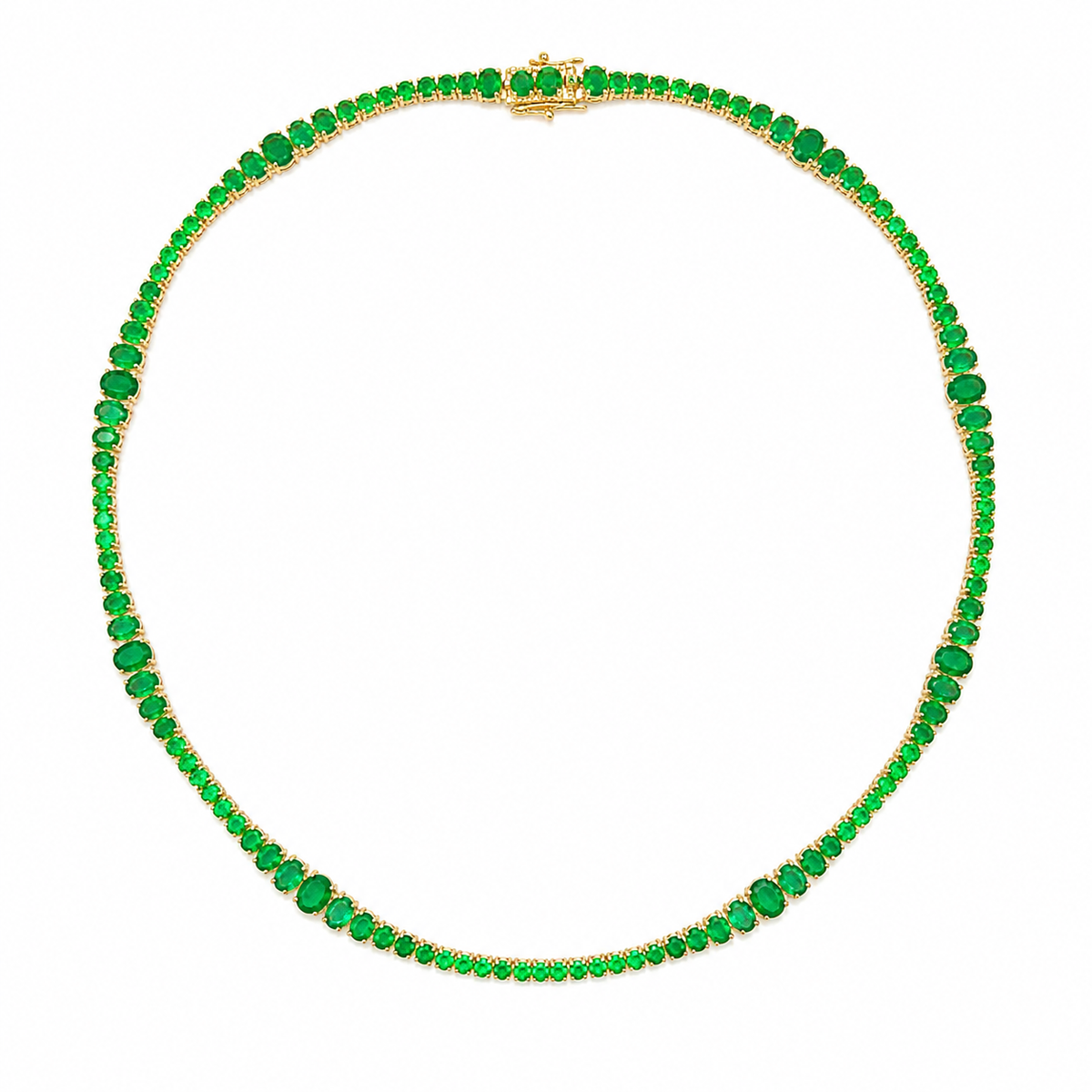 Colar Riviera Royale Esmeralda Ouro 18k