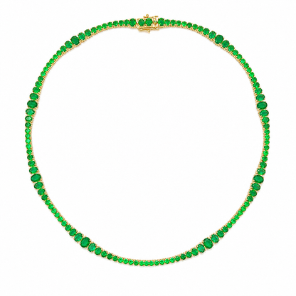 Colar Riviera Royale Esmeralda Ouro 18k