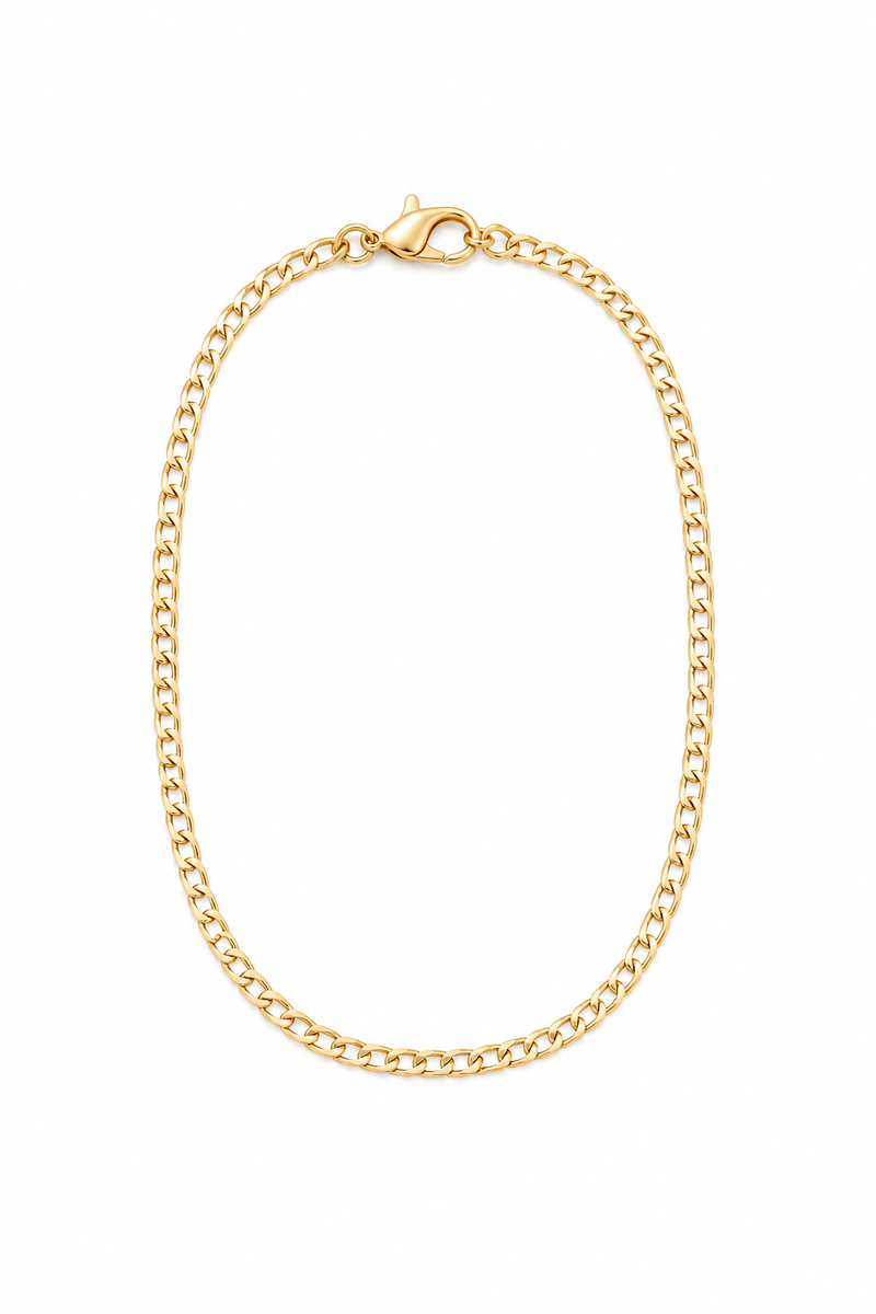 Pulseira Masculina Elo Um por Um Groumet Light Ouro 18k