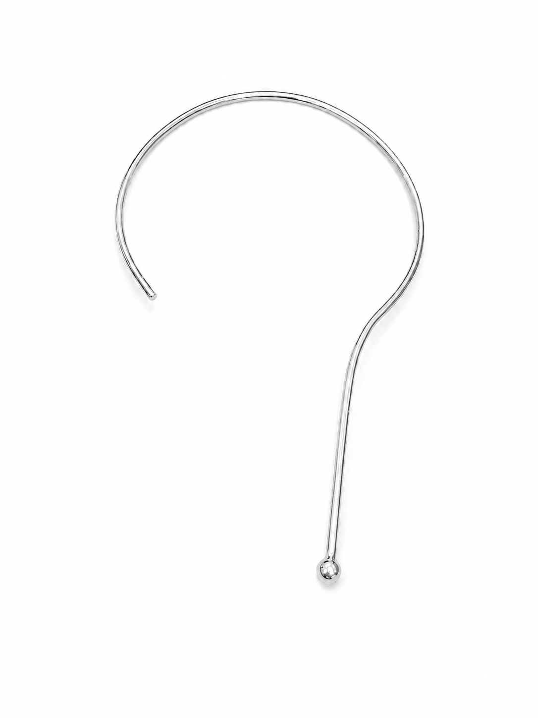 Choker Aro Basic Ródio Branco