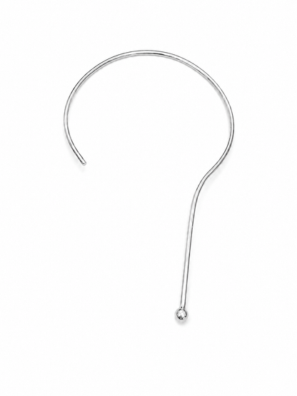 Choker Aro Basic Ródio Branco