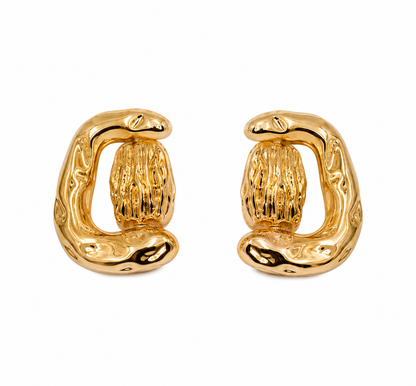 Brinco Nuance Meia Lua Ouro 18k