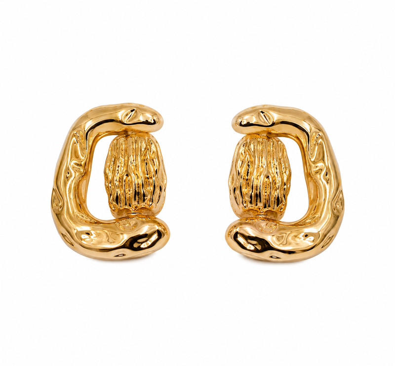 Brinco Nuance Meia Lua Ouro 18k