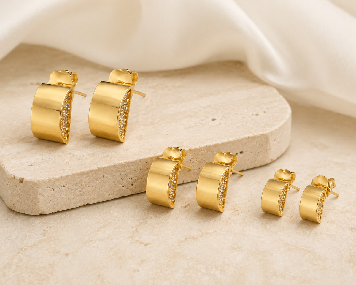Brinco Trio Lumièri Ouro 18k