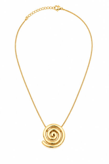 Colar Caracol Vazado Ouro 18k