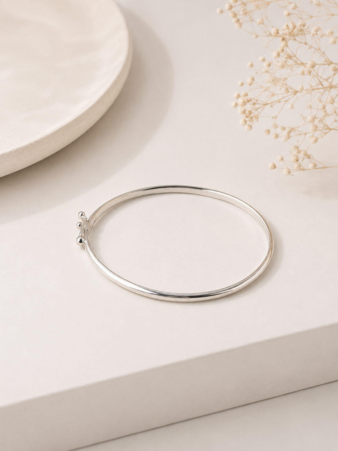 Bracelete Arredondado Prata 925