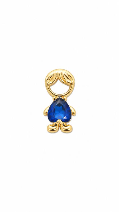 Pingente Filho Barriguinha Safira Ouro 18k