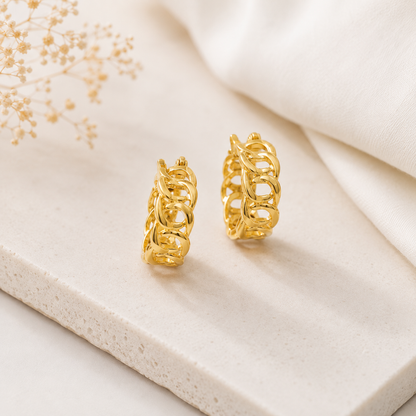 Brinco Argola Infinito Lisa Ouro 18k