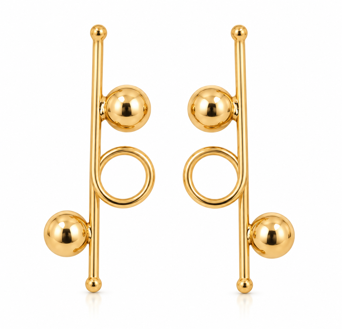 Scarlat SKU 15079 foto 1 | Brinco Fio Orgânico Ouro 18k