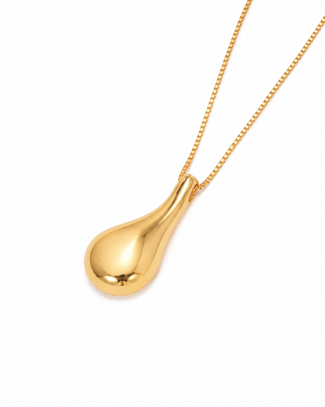 Colar Gota Lisa Ouro 18k