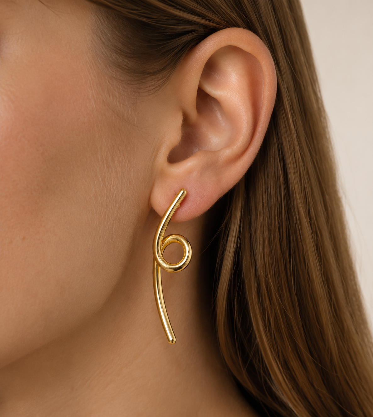 Brinco Frontal Circular Ouro 18k