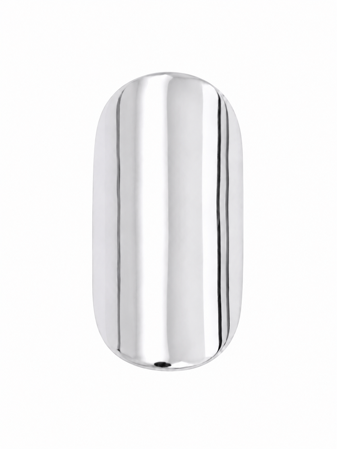 Anel Oval Alongado Liso Ródio Branco