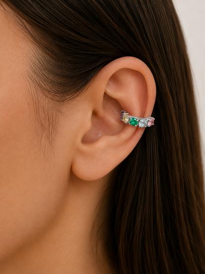 Piercing Fake em Zircônia Ciganinha Ródio Branco