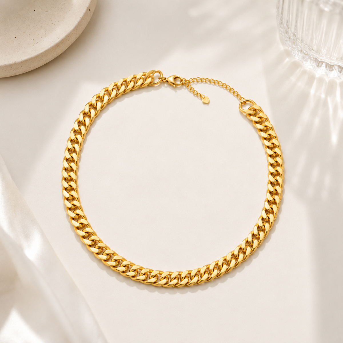 Choker Groumet Dupla Ouro 18k