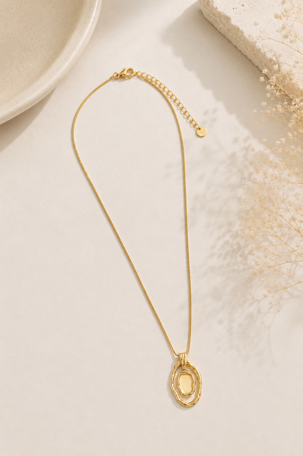 Colar Orgânico Liso Ouro 18k