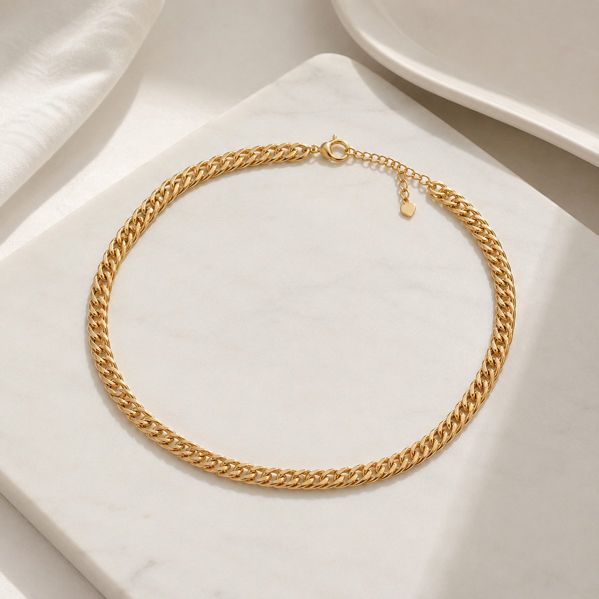 Choker Elo Duplo Ouro 18k