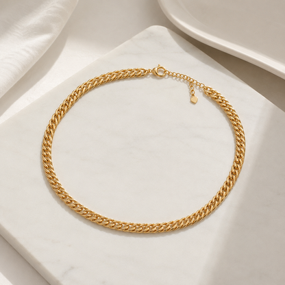 Choker Elo Duplo Ouro 18k