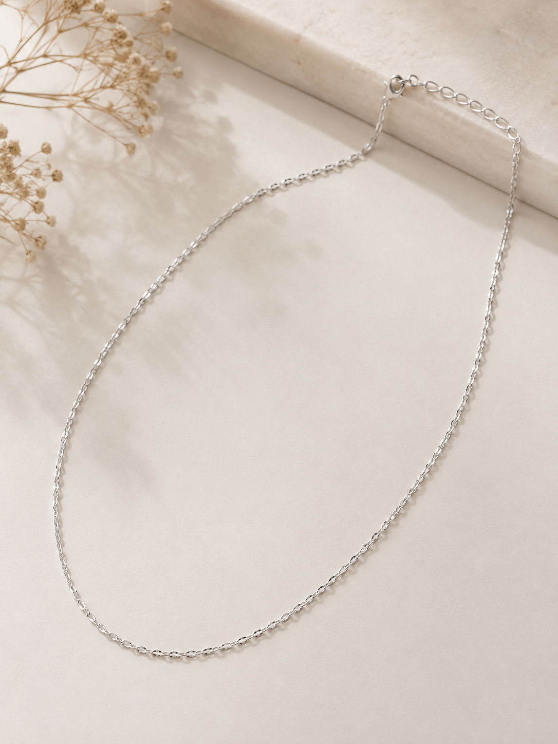 Choker Mini Elos Ovais Ródio Branco