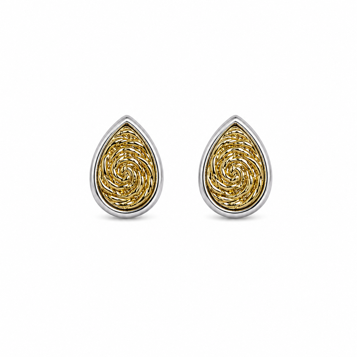 Brinco Gota Duo Mix de Banho Ouro 18k