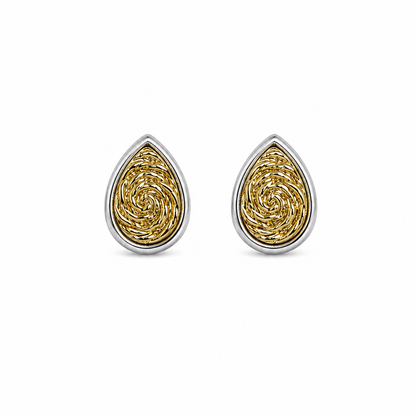 Brinco Gota Duo Mix de Banho Ouro 18k
