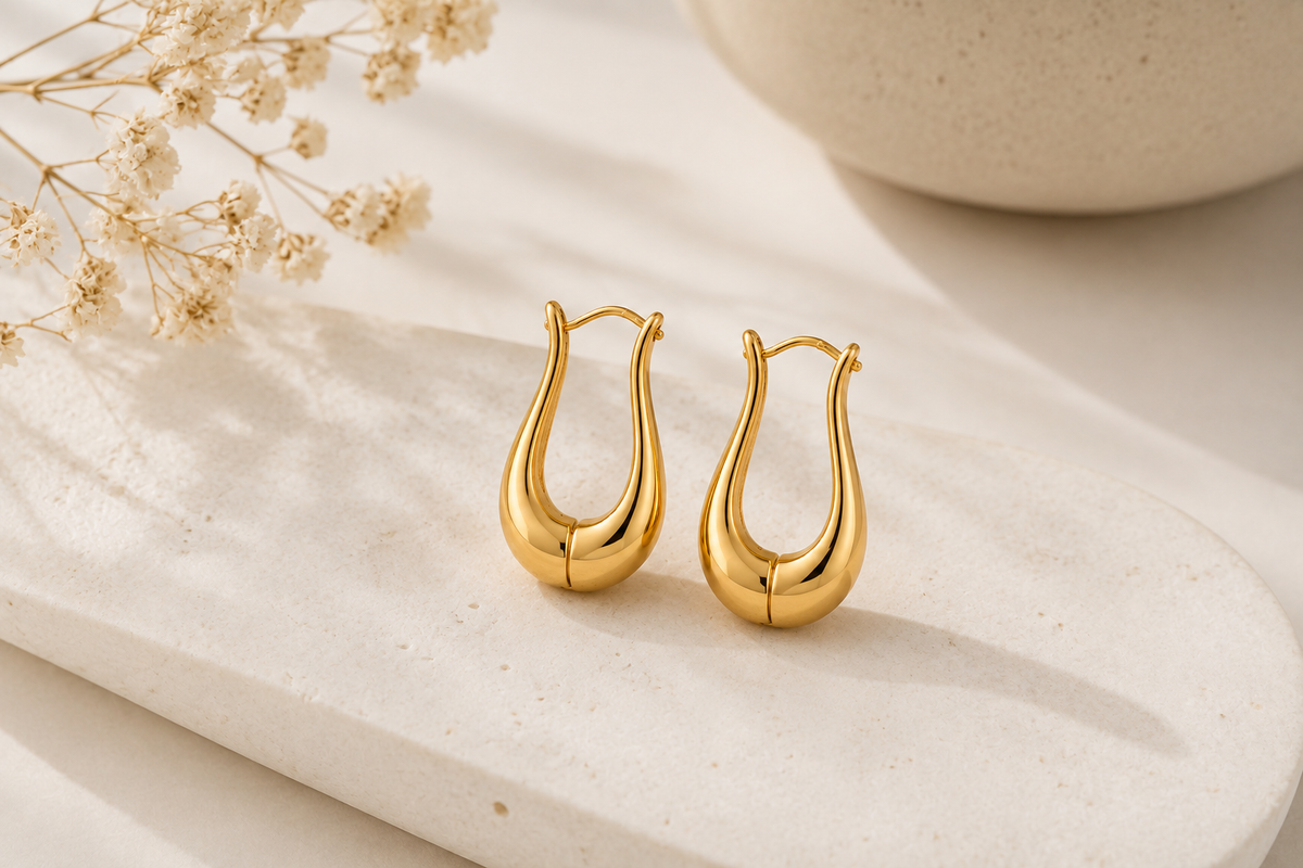 Brinco Argola Ravello Extra Grande Ouro 18k