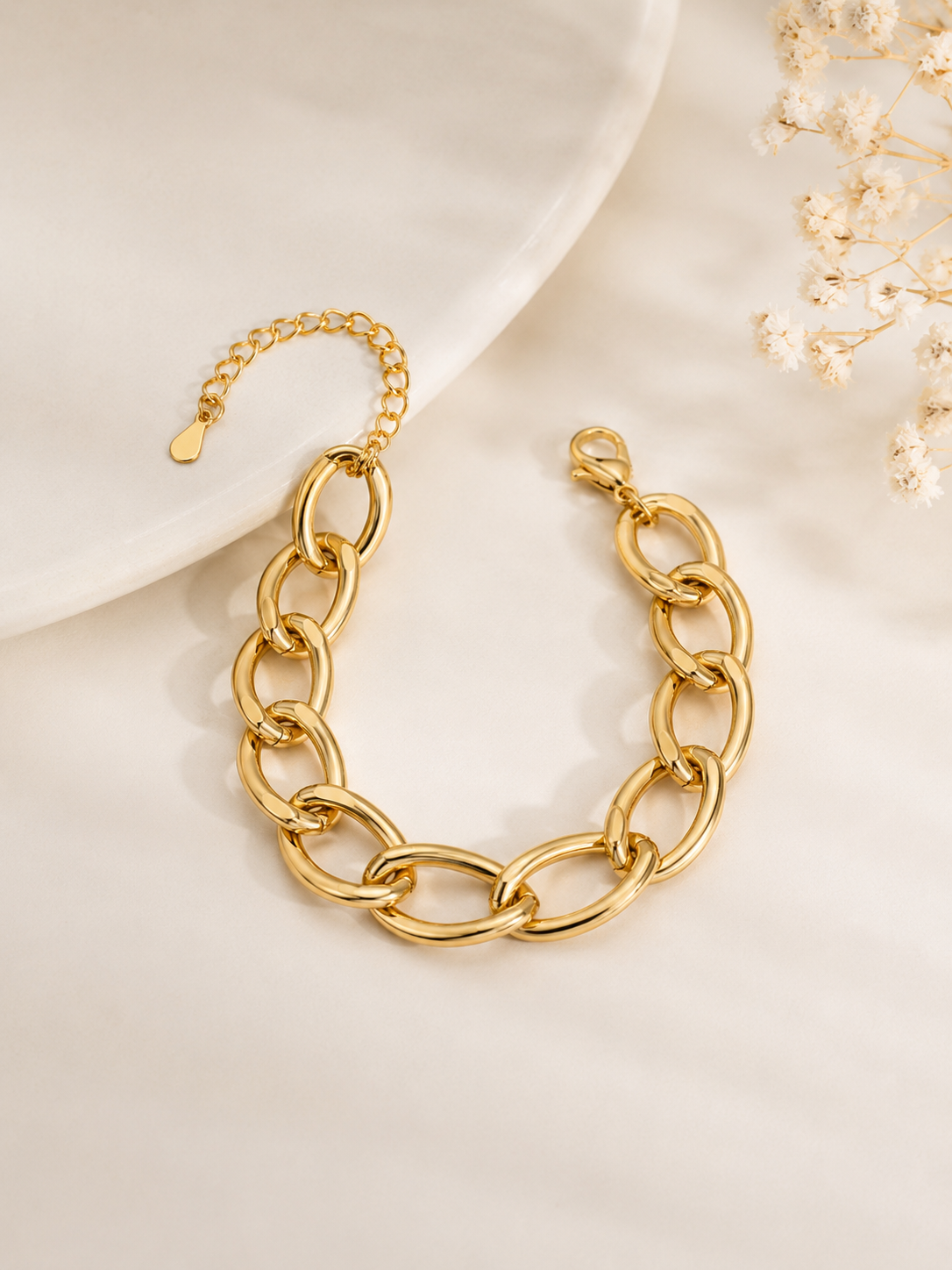 Pulseira Elo Groumet 1x1 Maxi Ouro 18k