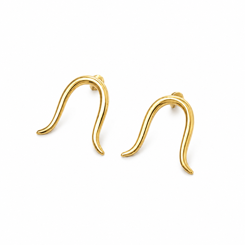 Brinco Bigode Ouro 18k