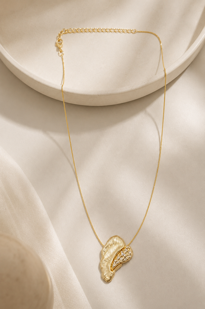 Colar Nuance Coração Trabalhado Ouro 18k