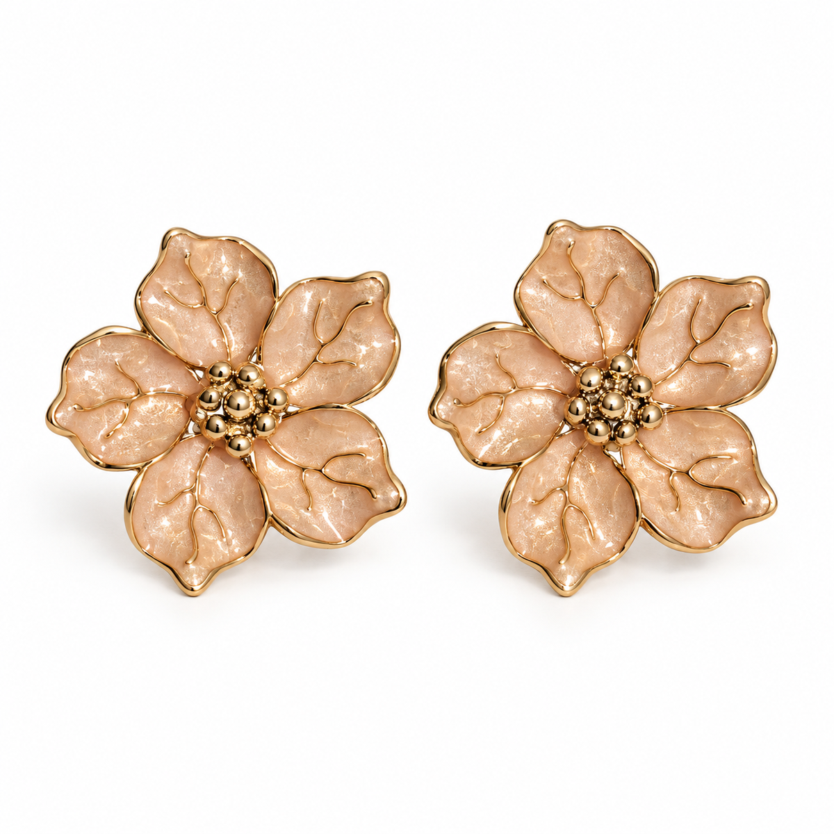 Brinco Flor Serena Ouro 18k