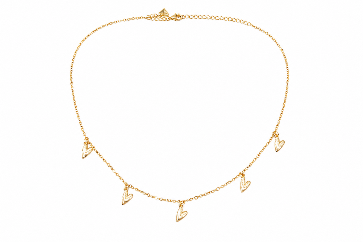 Choker Cartier Coração Esticado Ouro 18k