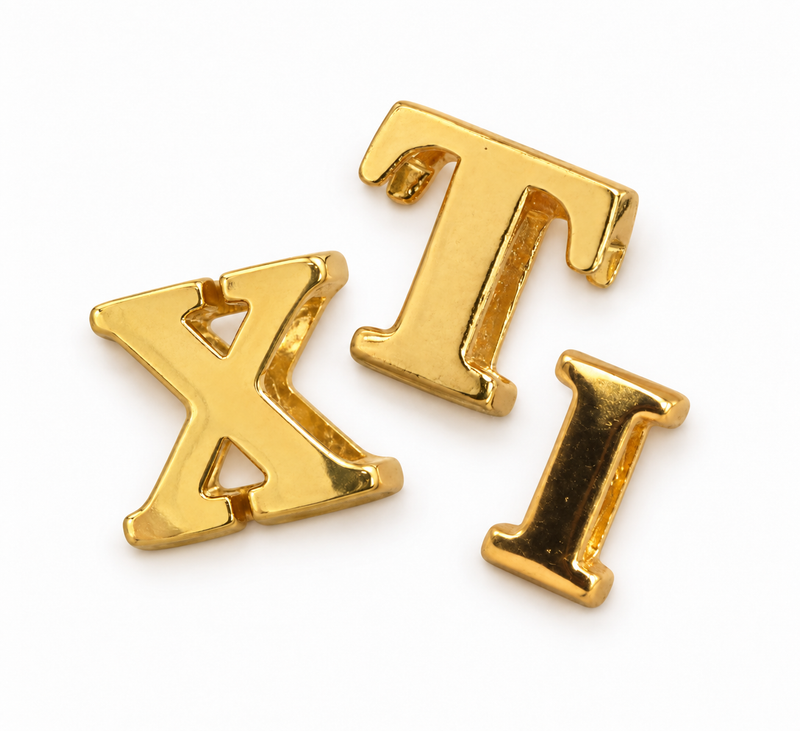 Pingente Letras Passantes Lisa Ouro 18k
