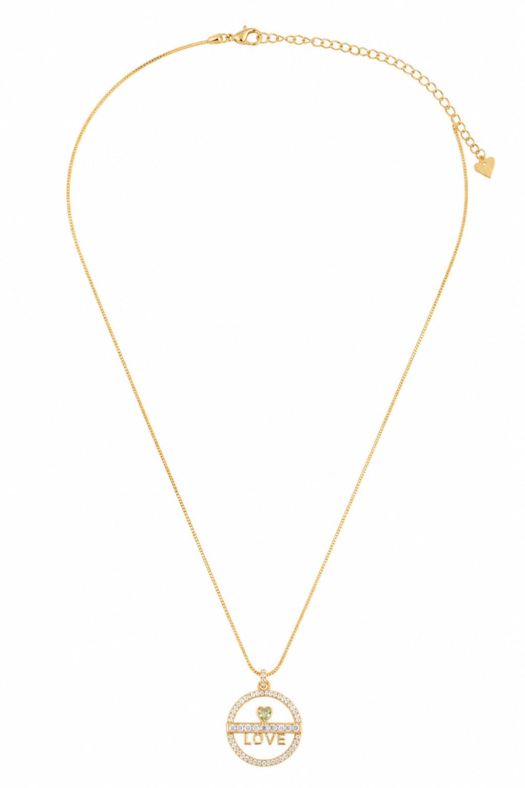 Colar Love Cravejado Ouro 18k