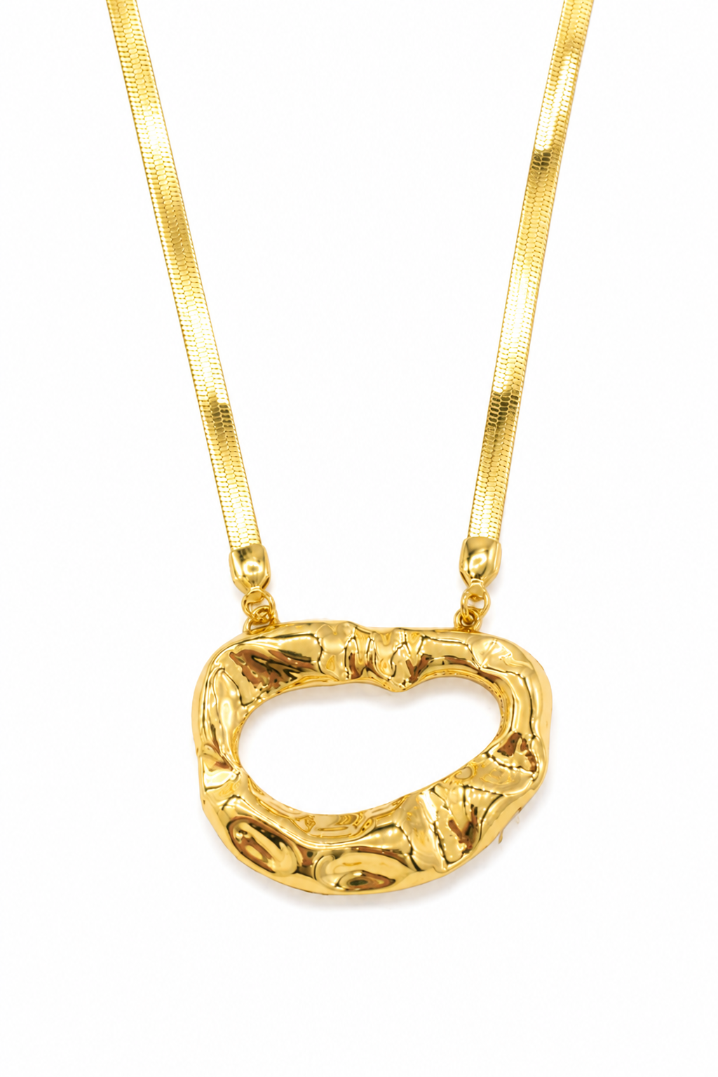 Colar Laminada Orgânico Ouro 18k
