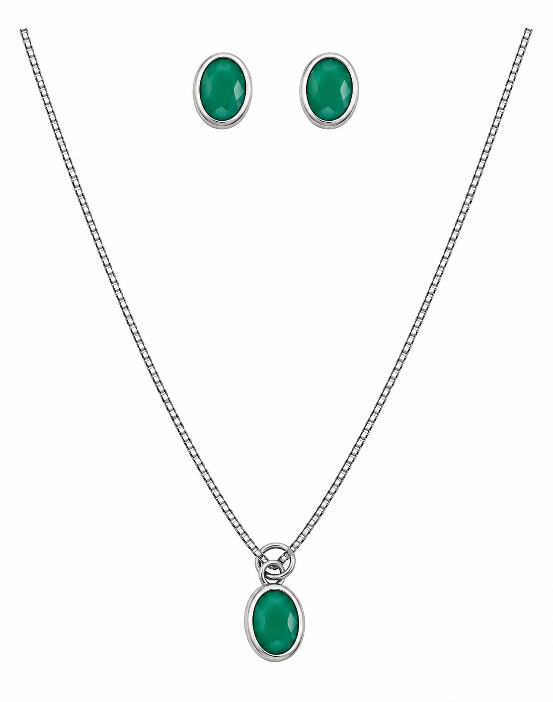 Scarlat SKU 15365 foto 1 | Conjunto Oval Prata 925