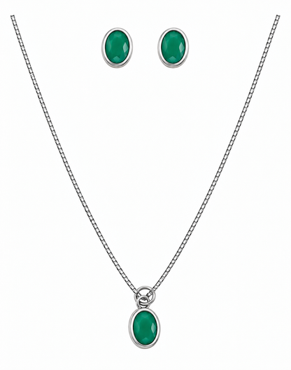 Scarlat SKU 15365 foto 1 | Conjunto Oval Prata 925