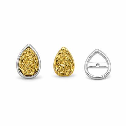 Brinco Gota Duo Mix de Banho Ouro 18k