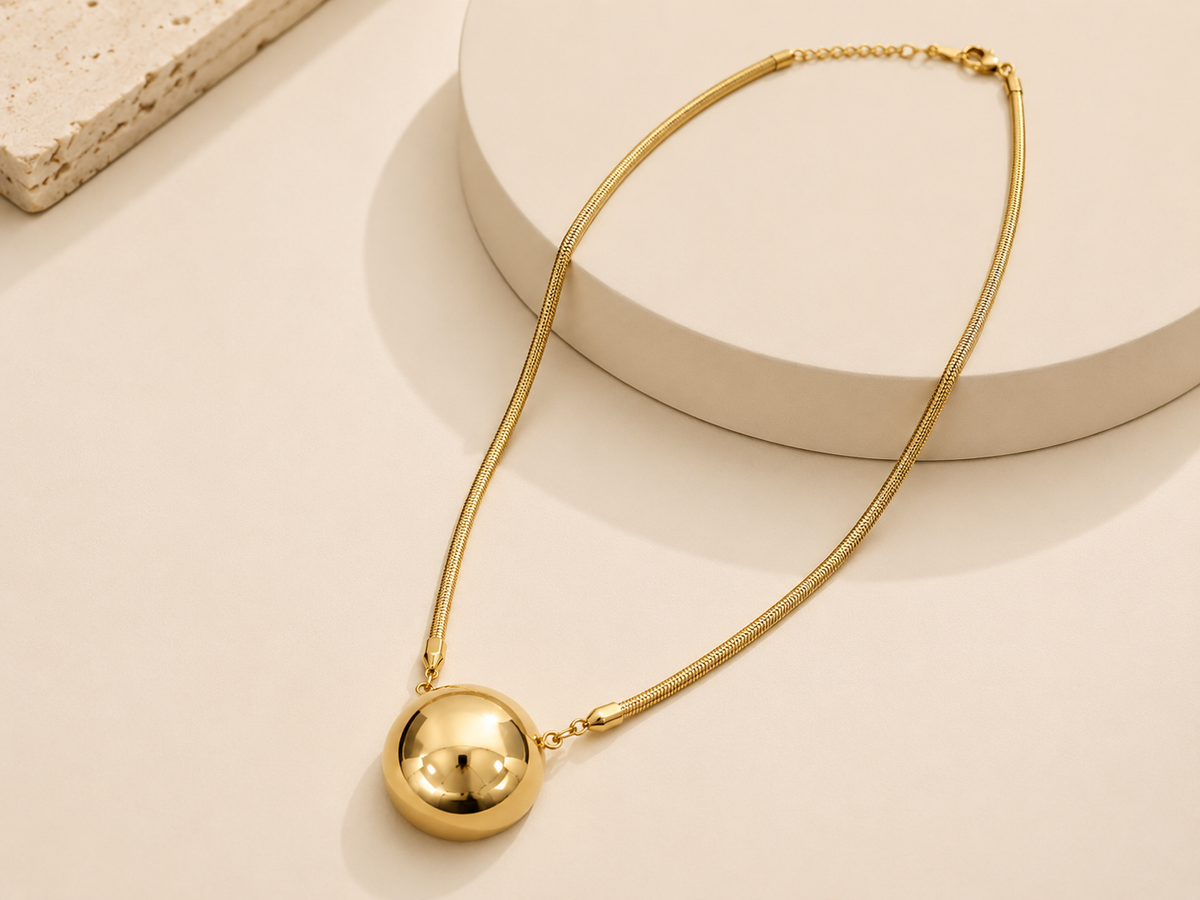 Colar Fio Alemão Esfera Ouro 18k