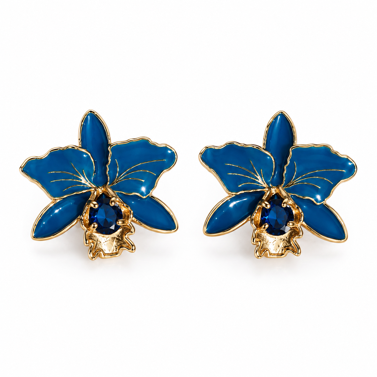 Scarlat SKU 15315 foto 1 | Brinco Orquídea Imperial Ouro 18k