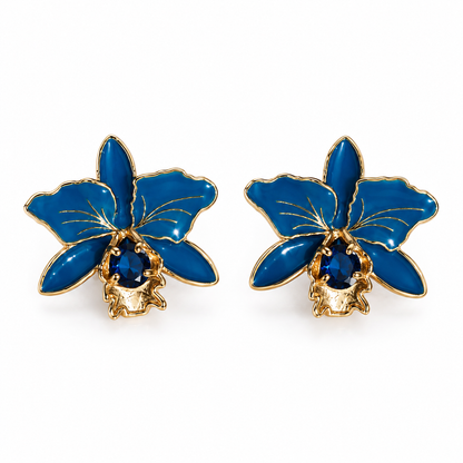 Scarlat SKU 15315 foto 1 | Brinco Orquídea Imperial Ouro 18k