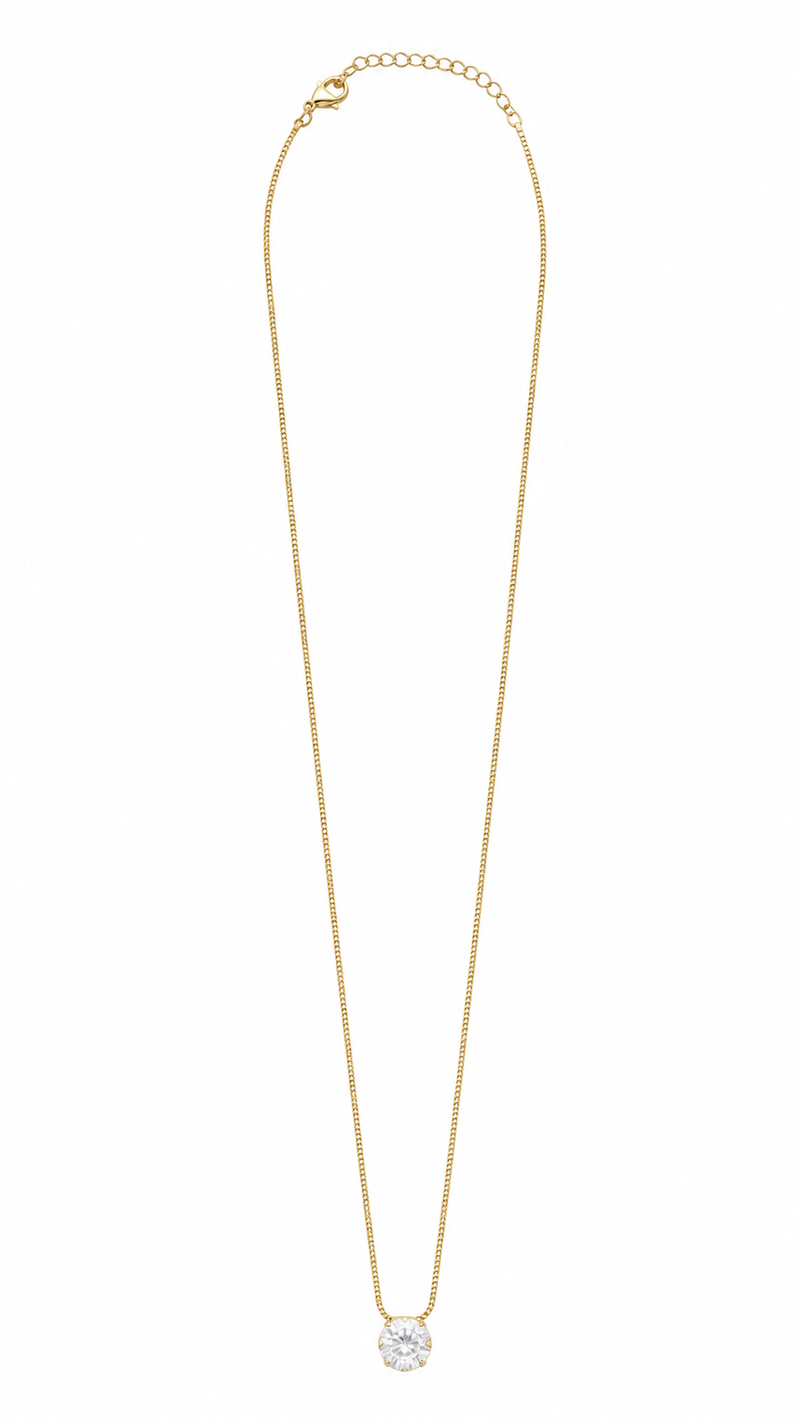 Colar Veneziana Ponto de Luz 6mm Zircônia Ouro 18k