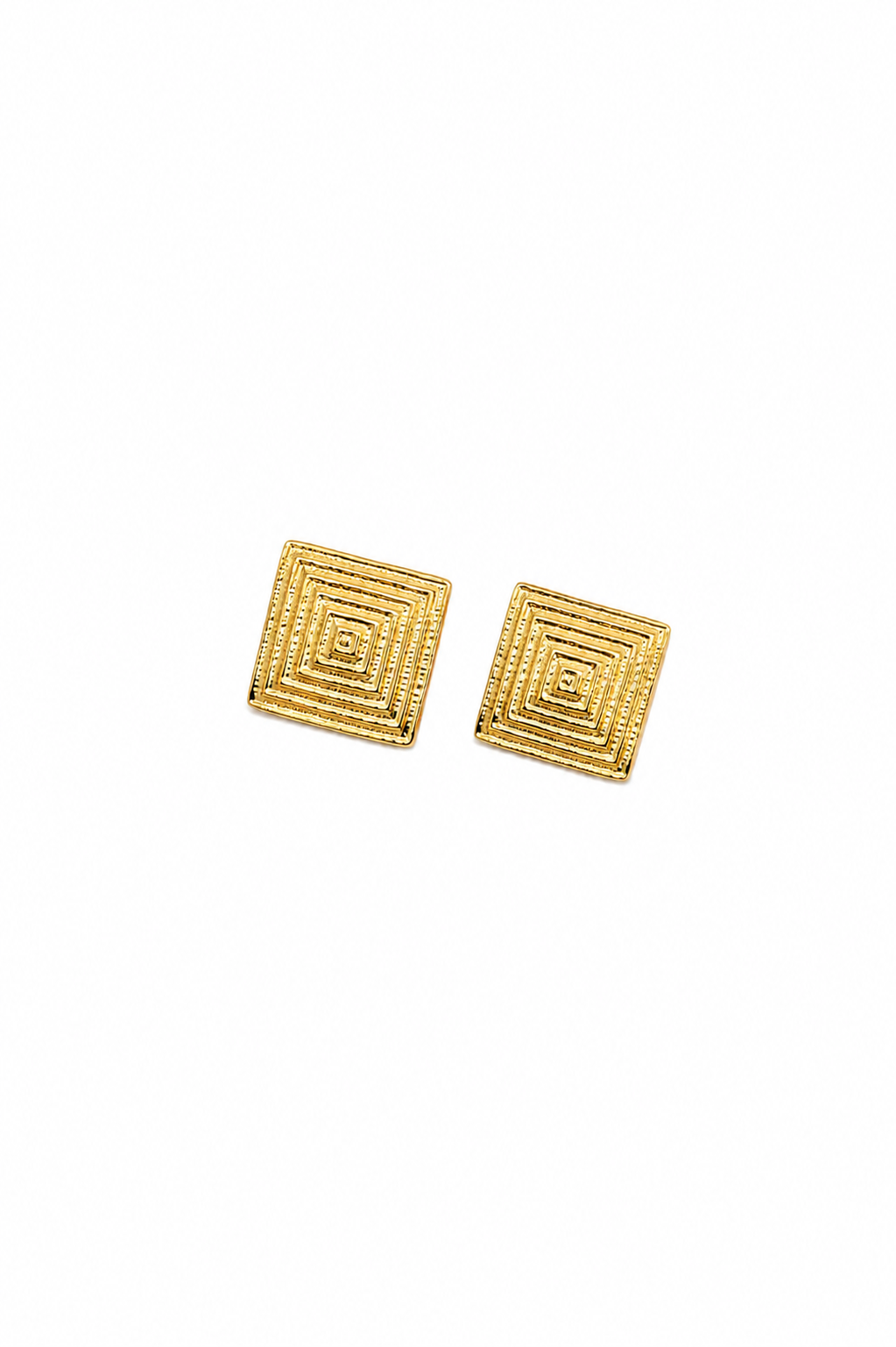 Brinco Quadrado Geométrico Pequeno MontClair Ouro 18k