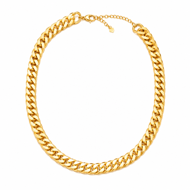 Choker Groumet Dupla Ouro 18k