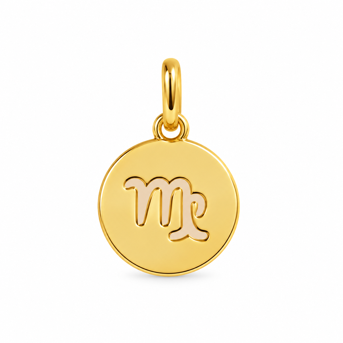 Scarlat SKU 15148 foto 1 | Pingente Signos Chapinha Lisa Ouro 18k