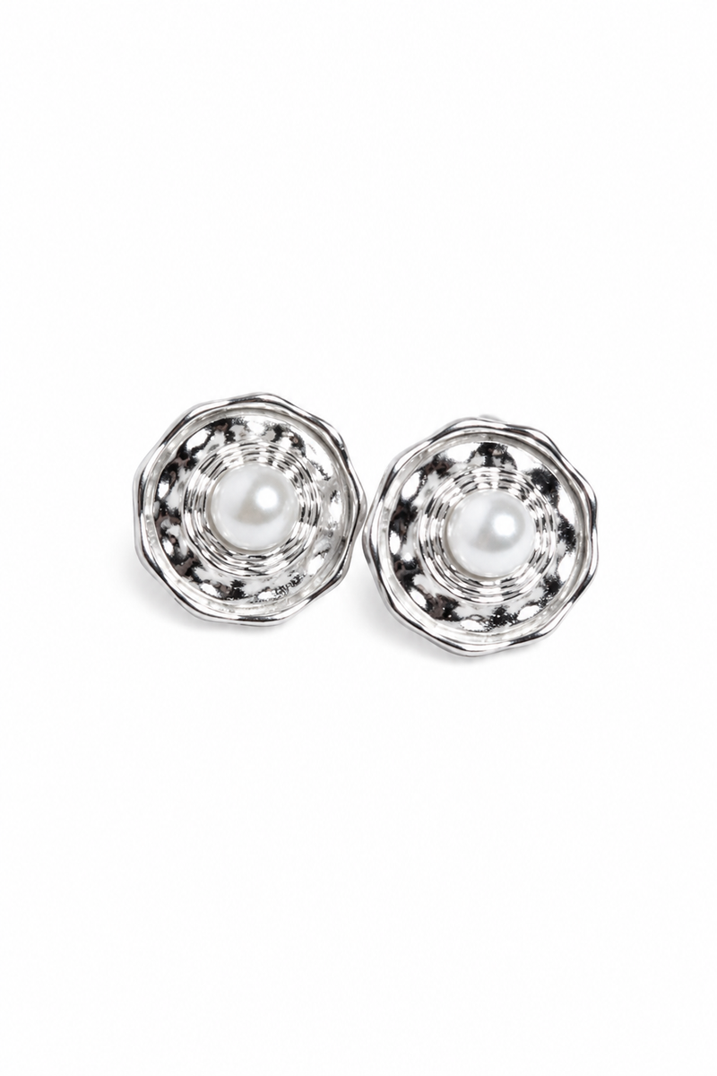 Brinco Majestade Pérola Ródio Branco