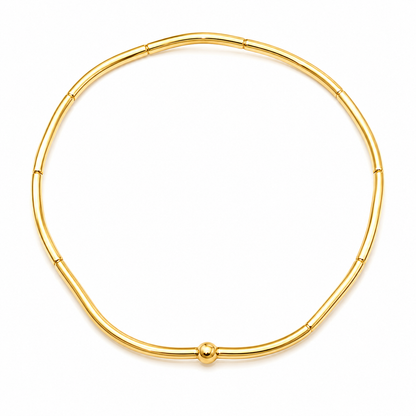 Pulseira Canutilho Orgânico Nylon Ouro 18k