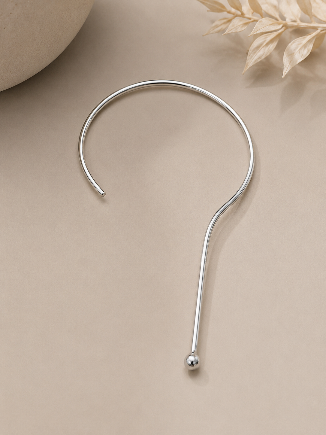 Choker Aro Basic Ródio Branco