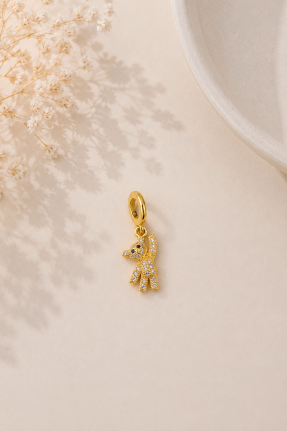 Pingente Ursinho Cravejado Ouro 18k
